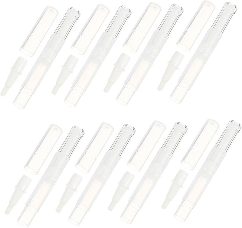 10 Pack 3ml Empty Nail Oil Pens With Brush Tip Rotary Cosmetic Tubes - Image 1